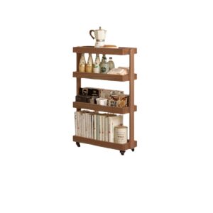 Solid Wood Bookshelf Cart Shelf