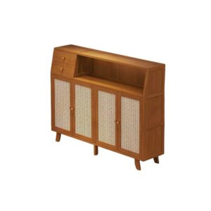 Modern Rattan Storage Cabinet