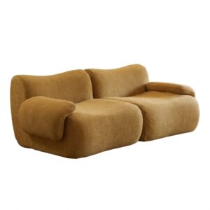 The Duo Tufted Block Loveseat Sofa