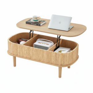 Lift-Top Coffee Table with Hidden Compartments