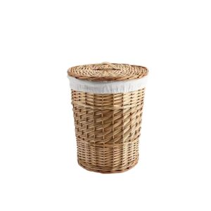 Willow-woven Laundry Basket with Lid