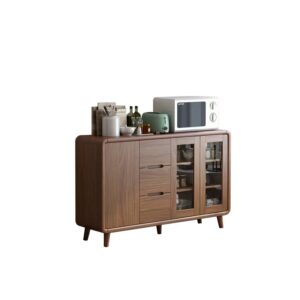 Chinese-style Sideboard with Solid Wood Frame