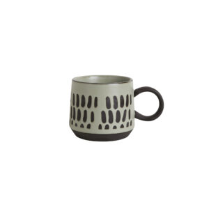Textured Cutout Ceramic Coffee Mug