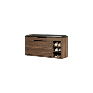Entryway Shoe Storage Bench with Flip-down Drawers