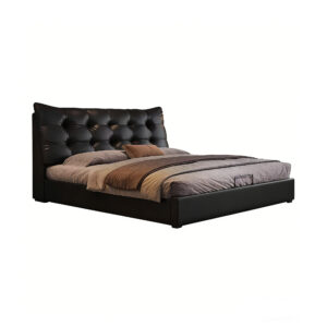 Light Luxury Tufted Leather Bed