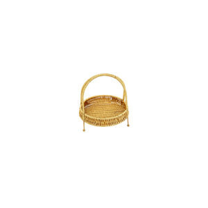 Handwoven Rattan Fruit Basket Stand