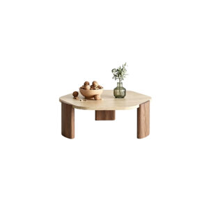 Aura Travertine & Oak Coffee Table