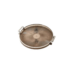 Light Luxury Round Serving Tray with Handles