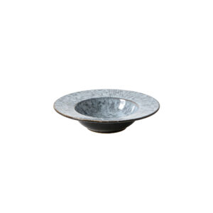 Japanese Retro Kiln-Change Ceramic Wide-Rim Soup Plate