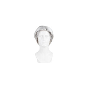 Premium Men’s Silver Grey Lace Front Wig Natural Short Layered Synthetic Hairpiece