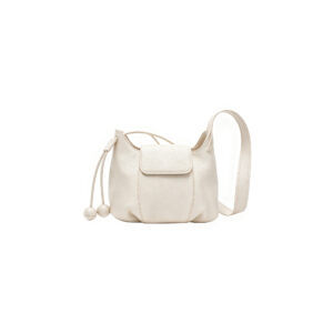 Minimalist Lychee Grain Leather Hobo Bag with Adjustable Sphere Tassel