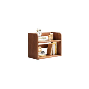 Modern 2-Tier Wooden Desktop Bookshelf