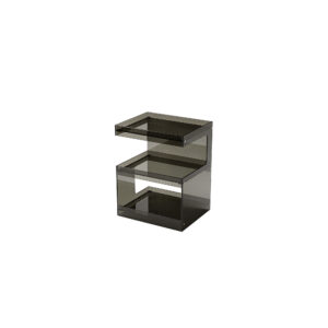 Modern C-Shaped Acrylic Bedside Table
