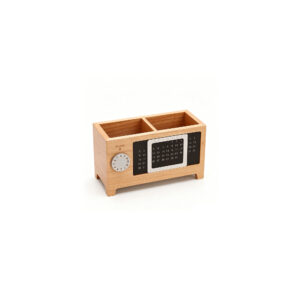 Solid wood multifunctional pen holder