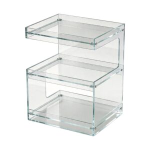 C-Frame Acrylic Bedside Table, white-background front or three-quarter view