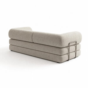 Cloud Bolster Sofa Bed, white-background rear or detail view