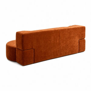 Wavy Folding Floor Sofa Bed, white-background rear or detail view
