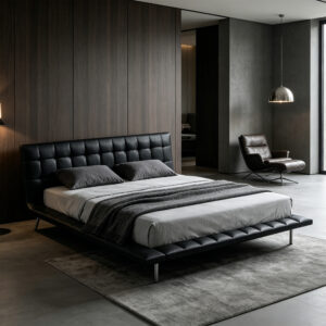 Aura Nappa Dream Bed, styled campaign view