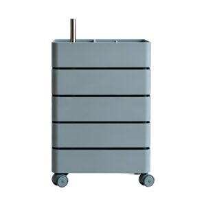 Rotating Storage Cabinet in Blue, white-background front or three-quarter view