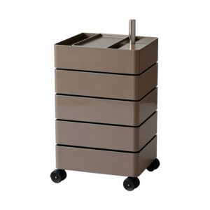 Rotating Storage Cabinet in Grey, white-background front or three-quarter view