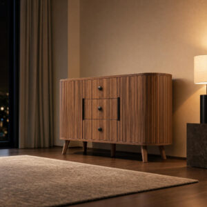Mid-Century Modern Storage Cabinet in Dark Brown, alternative campaign view