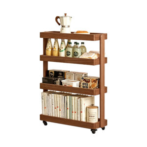 Movable Simple Rack Storage Rack, white-background front or three-quarter view