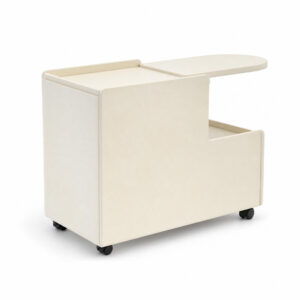 Household Side Cabinet Mobile Cart Trolley, white-background rear or detail view