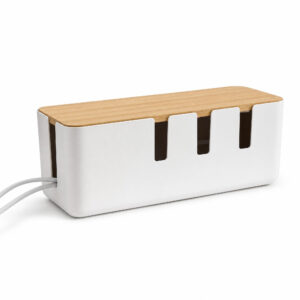 Cable Management Box, white-background rear or detail view