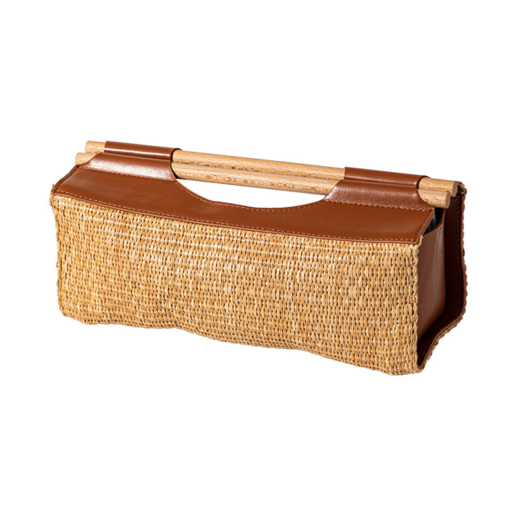 Artisanal Rattan Tissue Box, white-background front or three-quarter view