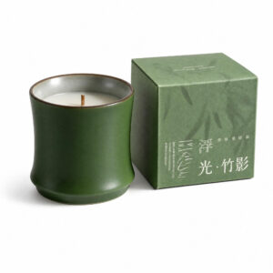Bamboo Shadow - Zen Aesthetic Soybean Scented Candle, white-background front or three-quarter view
