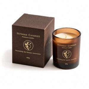 Coffee Scented Natural Soy Candle, white-background front or three-quarter view