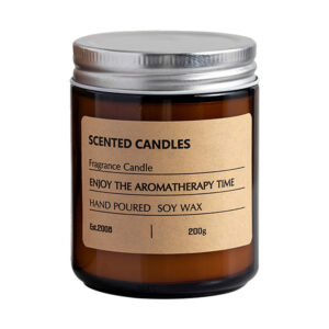 Hand-Poured Soy Wax Aromatherapy Scented Candle, white-background front or three-quarter view