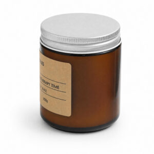 Hand-Poured Soy Wax Aromatherapy Scented Candle, white-background rear or detail view