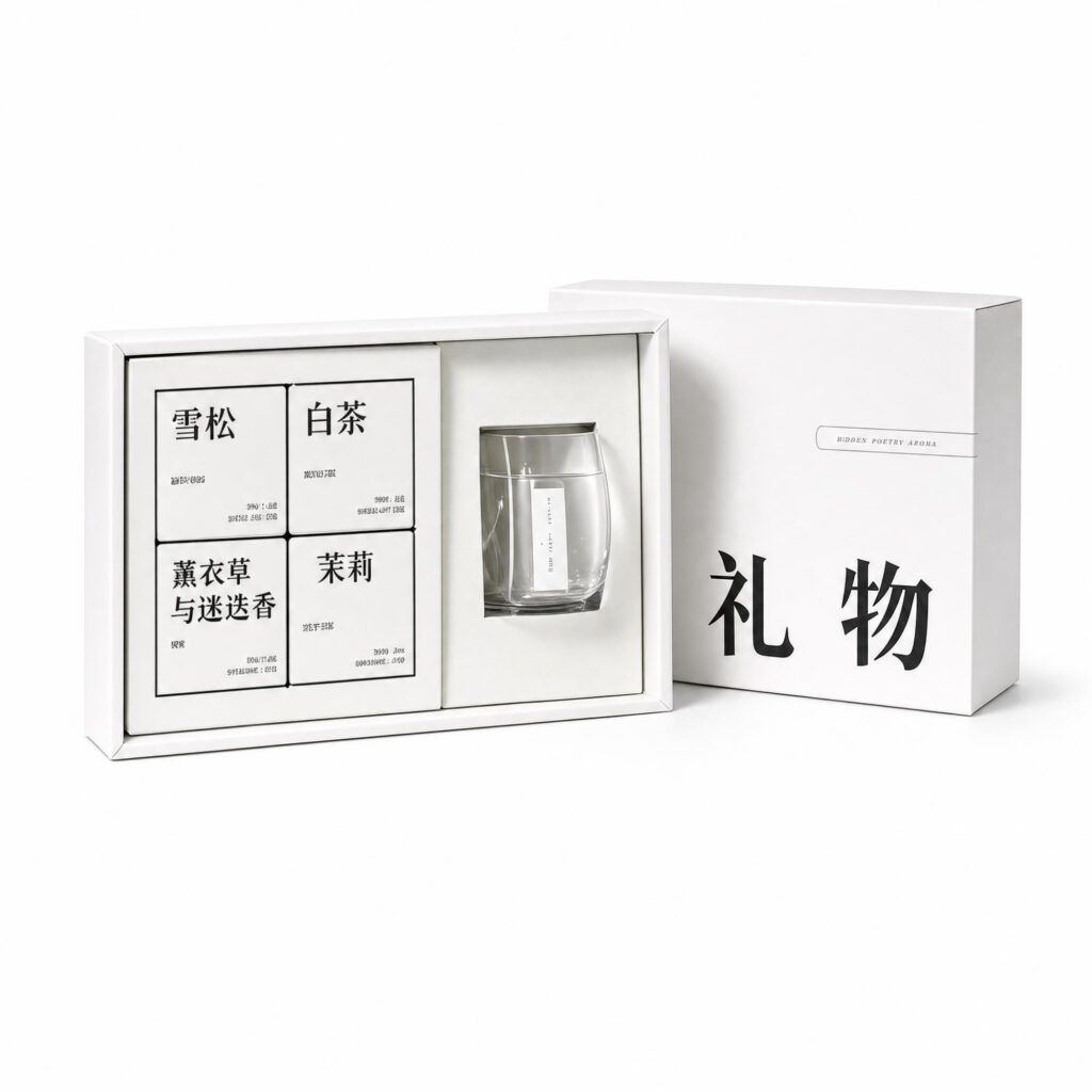 Hidden Poetry Aromatherapy Candle, white-background front or three-quarter view