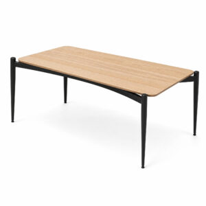 Oak Veneer Side Table, white-background rear or detail view