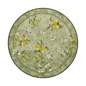 Spring Flower Velveteen Mat, white-background front or three-quarter view