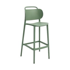 Raider Minimal PP Bar Stool in Green, white-background front or three-quarter view