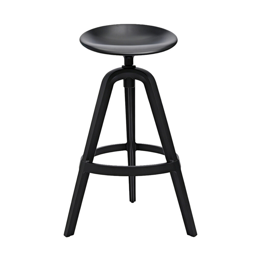 Neo-Industrial PP Bar Stool, white-background front or three-quarter view