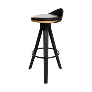Trio Beech & PP Swivel Bar Stool, white-background front or three-quarter view