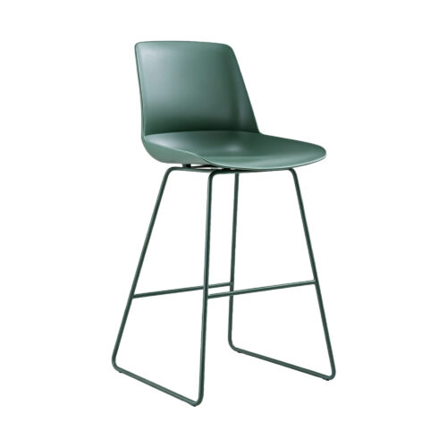 Plastic Shell Counter Stool, white-background front or three-quarter view
