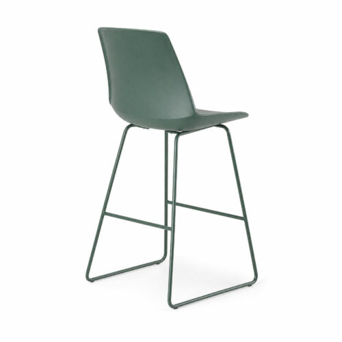 Plastic Shell Counter Stool, white-background rear or detail view