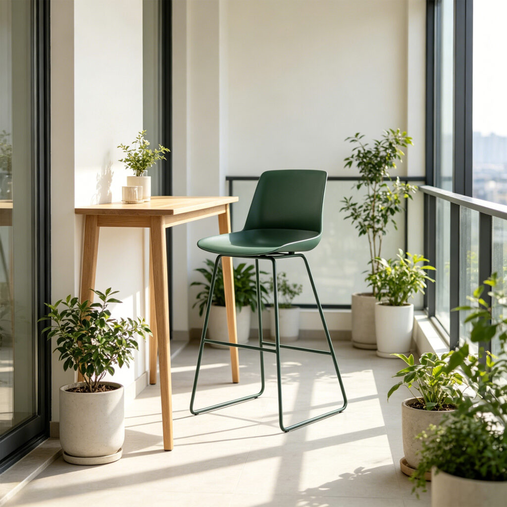 Plastic Shell Counter Stool, lifestyle setting 1