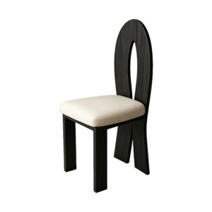 Tall-Back Sculpted Dining Chair, white-background front or three-quarter view