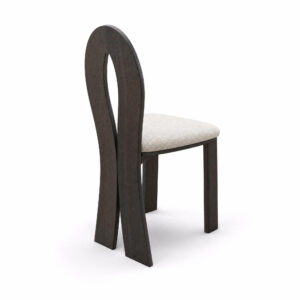 Tall-Back Sculpted Dining Chair, white-background rear or detail view