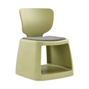 Avocado Green Storage Chair, white-background front or three-quarter view