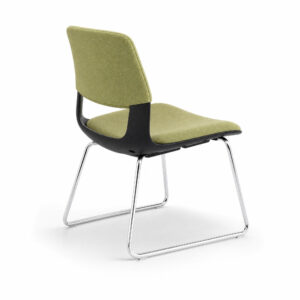 Fresh Green Polyester Cantilever Chair, white-background rear or detail view
