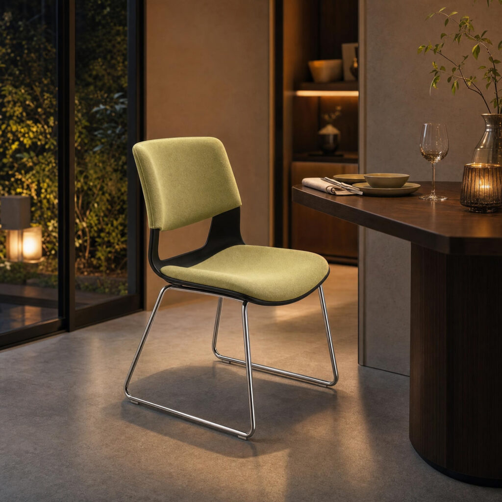 Fresh Green Polyester Cantilever Chair, alternative campaign view