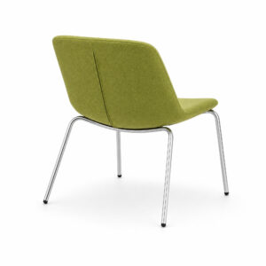Lime Green Polyester Cantilever Chair, white-background rear or detail view
