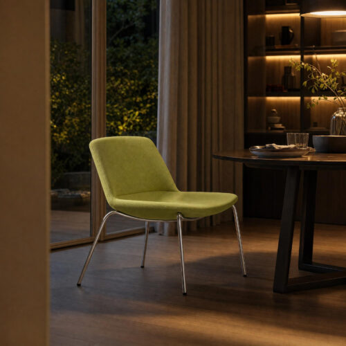 Lime Green Polyester Cantilever Chair, alternative campaign view