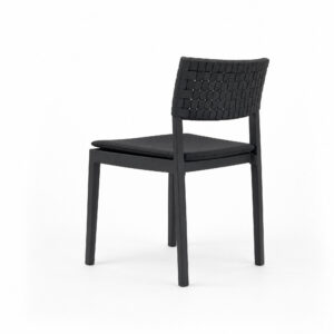 Woven-Back Dining Chair, white-background rear or detail view